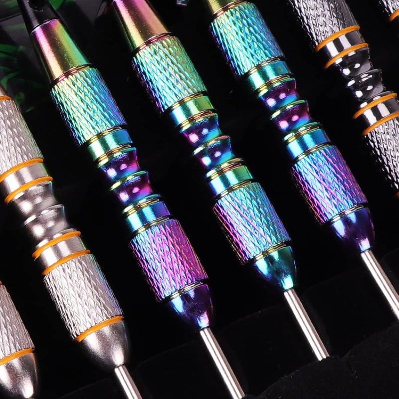 Turnart Darts Metal Tip Set - Steel Tip Darts Darts Set Professional Metal Darts 12 pcs 22/24 Grams Pro Dart Set with Stylish Case Aluminum Shafts Extra 9 Flights - Image 2